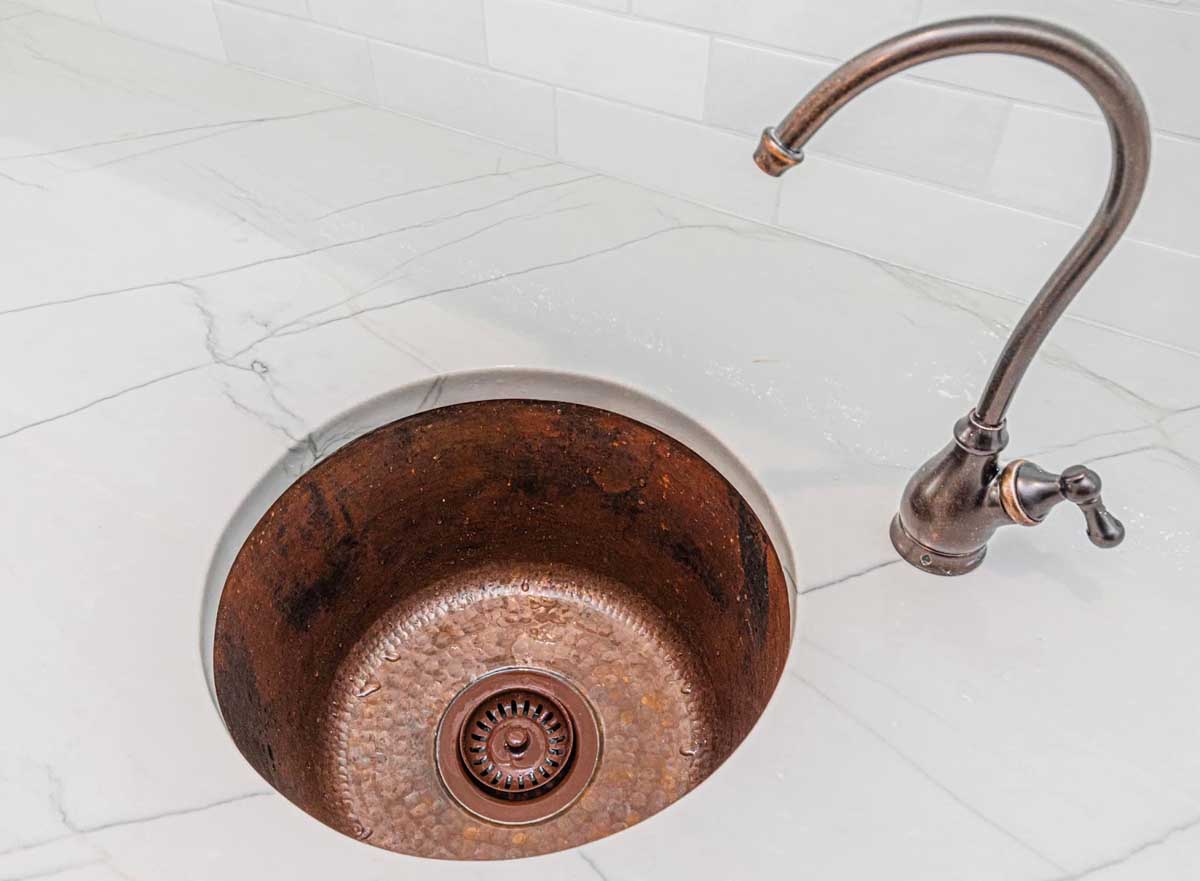 Small bathroom sink, remodel by BK Martin.