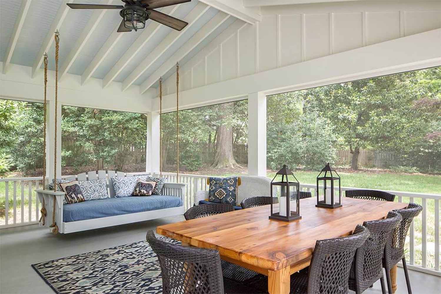 A BK Martin screened porch addition in the West End of Richmond, VA